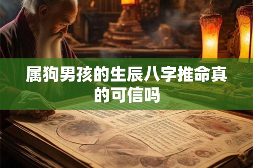 属狗男孩的生辰八字推命真的可信吗