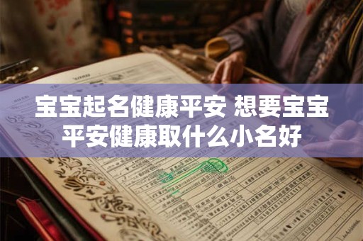 宝宝起名健康平安 想要宝宝平安健康取什么小名好