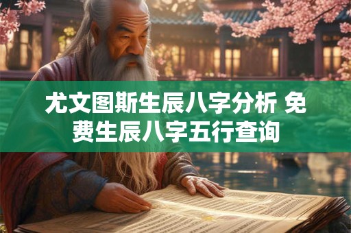 尤文图斯生辰八字分析 免费生辰八字五行查询