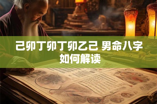 己卯丁卯丁卯乙己 男命八字 如何解读