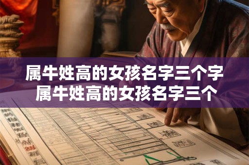 属牛姓高的女孩名字三个字 属牛姓高的女孩名字三个字大全