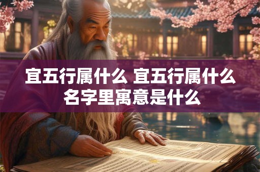 宜五行属什么 宜五行属什么 名字里寓意是什么