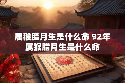 属猴腊月生是什么命 92年属猴腊月生是什么命