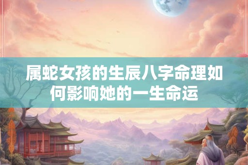 属蛇女孩的生辰八字命理如何影响她的一生命运