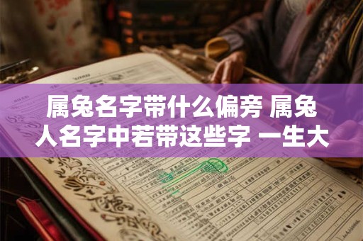 属兔名字带什么偏旁 属兔人名字中若带这些字 一生大富大贵