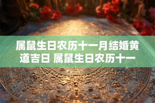 详细阅读:属鼠生日农历十一月结婚黄道吉日 属鼠生日农历十一月结婚黄道吉日有哪几天 属鼠生日农历十一月结婚黄道吉日 属鼠生日农历十一月结婚黄道吉日有哪几天