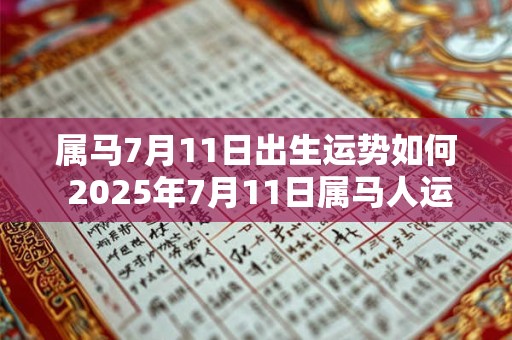 属马7月11日出生运势如何 2025年7月11日属马人运势