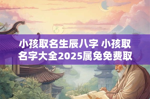 小孩取名生辰八字 小孩取名字大全2025属兔免费取名