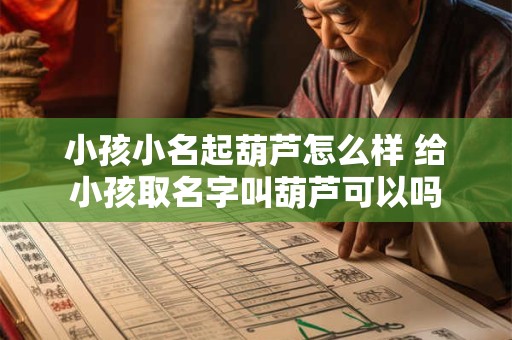 小孩小名起葫芦怎么样 给小孩取名字叫葫芦可以吗