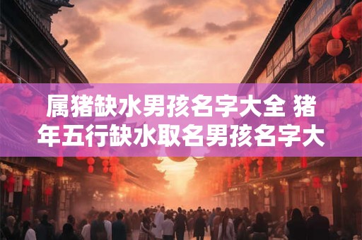 属猪缺水男孩名字大全 猪年五行缺水取名男孩名字大全