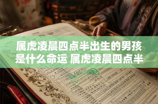 属虎凌晨四点半出生的男孩是什么命运 属虎凌晨四点半出生的男孩是什么命运呢