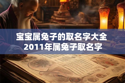 宝宝属兔子的取名字大全 2011年属兔子取名字