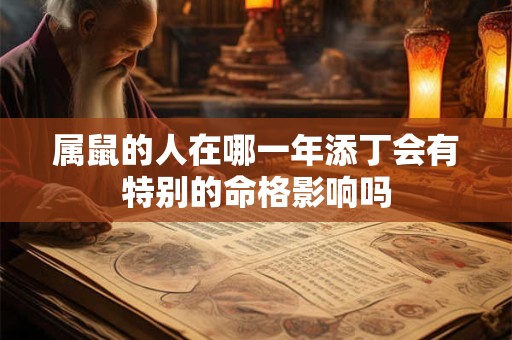 属鼠的人在哪一年添丁会有特别的命格影响吗