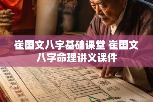崔国文八字基础课堂 崔国文八字命理讲义课件