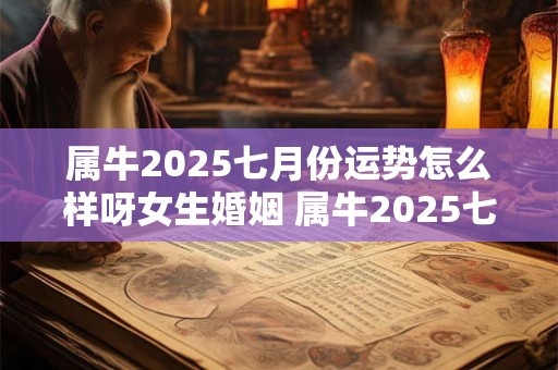 属牛2025七月份运势怎么样呀女生婚姻 属牛2025七月份运势怎么样呀女生婚姻怎么样