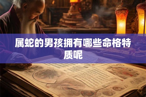 属蛇的男孩拥有哪些命格特质呢