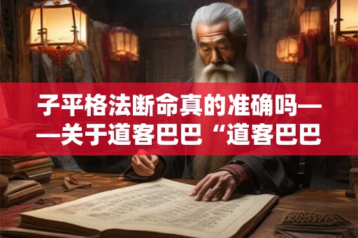 子平格法断命真的准确吗——关于道客巴巴“道客巴巴子平格法断命”的疑问 子平格法断命真的准确吗——关于道客巴巴“道客巴巴子平格法断命”的疑问