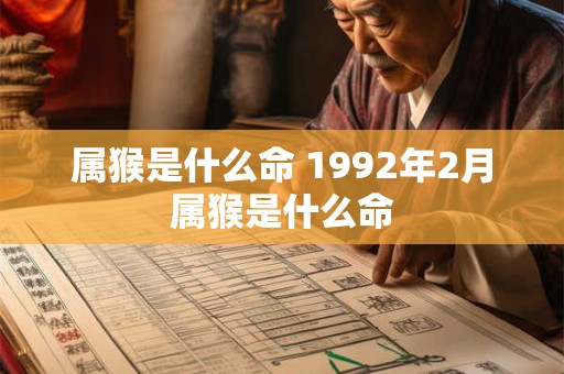 属猴是什么命 1992年2月属猴是什么命 属猴是什么命 1992年2月属猴是什么命