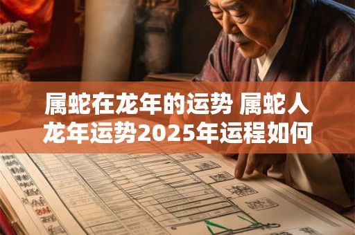 属蛇在龙年的运势 属蛇人龙年运势2025年运程如何