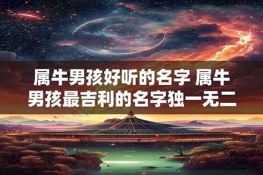 属牛男孩好听的名字 属牛男孩最吉利的名字独一无二