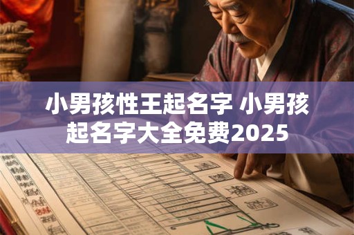 小男孩性王起名字 小男孩起名字大全免费2025