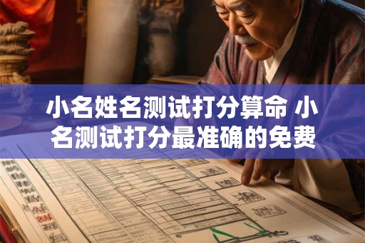 小名姓名测试打分算命 小名测试打分最准确的免费