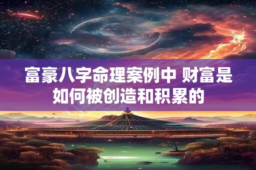 富豪八字命理案例中 财富是如何被创造和积累的