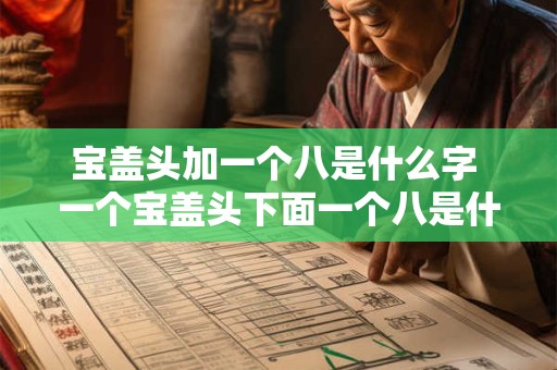 宝盖头加一个八是什么字 一个宝盖头下面一个八是什么字