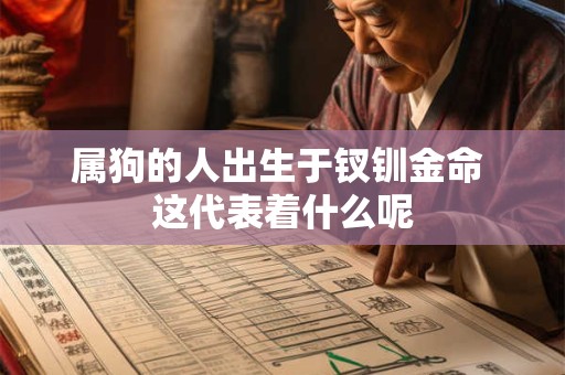 属狗的人出生于钗钏金命 这代表着什么呢