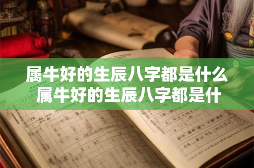 属牛好的生辰八字都是什么 属牛好的生辰八字都是什么意思