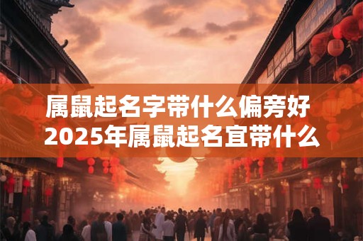 属鼠起名字带什么偏旁好 2025年属鼠起名宜带什么字旁