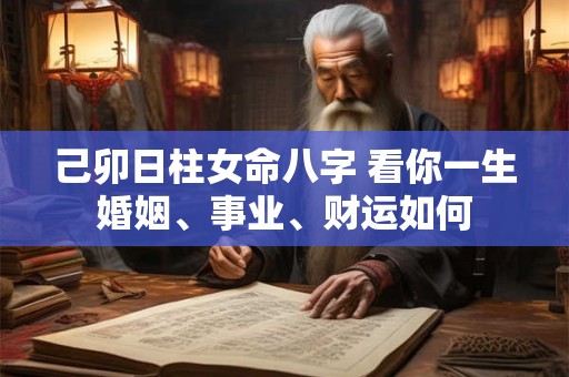 己卯日柱女命八字 看你一生婚姻、事业、财运如何