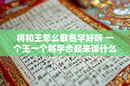 将和王怎么取名字好听 一个王一个将字合起来读什么字 将和王怎么取名字好听 一个王一个将字合起来读什么字