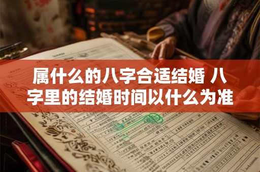 属什么的八字合适结婚 八字里的结婚时间以什么为准