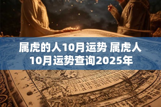 属虎的人10月运势 属虎人10月运势查询2025年