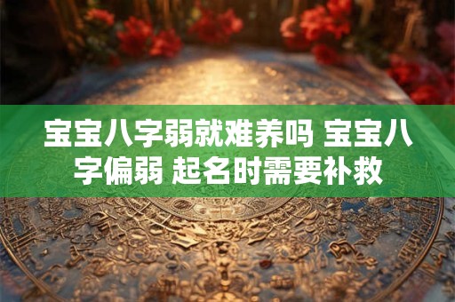 宝宝八字弱就难养吗 宝宝八字偏弱 起名时需要补救