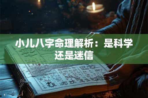 小儿八字命理解析:是科学还是迷信 小儿八字命理解析:是科学还是迷信