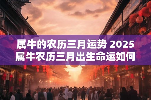 属牛的农历三月运势 2025属牛农历三月出生命运如何
