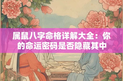 属鼠八字命格详解大全：你的命运密码是否隐藏其中