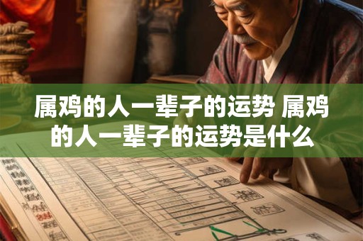 属鸡的人一辈子的运势 属鸡的人一辈子的运势是什么