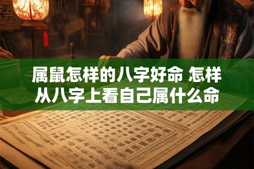 属鼠怎样的八字好命 怎样从八字上看自己属什么命