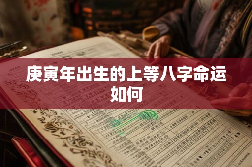 庚寅年出生的上等八字命运如何