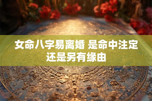 女命八字易离婚 是命中注定还是另有缘由