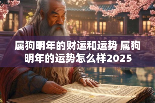 属狗明年的财运和运势 属狗明年的运势怎么样2026 属狗明年的财运和运势 属狗明年的运势怎么样2026