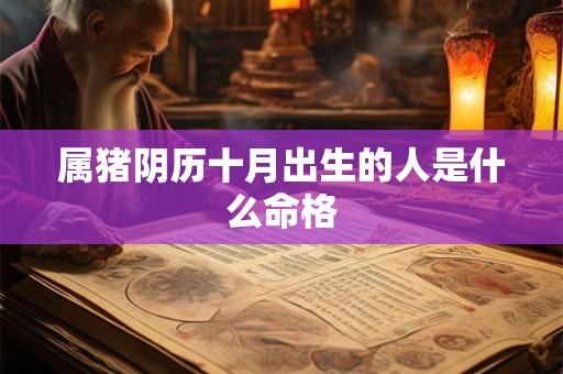 属猪阴历十月出生的人是什么命格