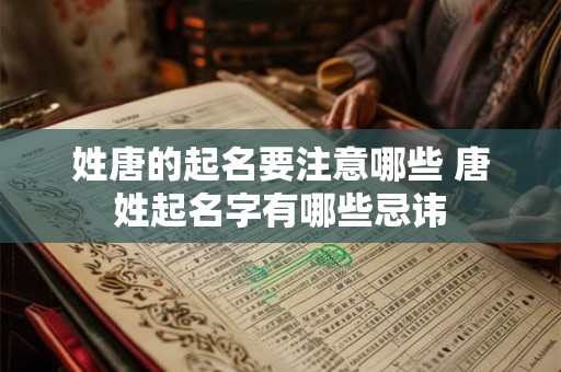 姓唐的起名要注意哪些 唐姓起名字有哪些忌讳