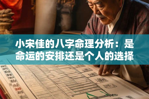 小宋佳的八字命理分析：是命运的安排还是个人的选择
