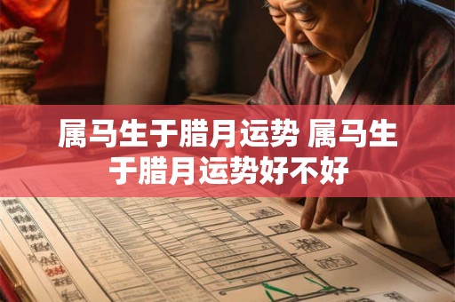 属马生于腊月运势 属马生于腊月运势好不好