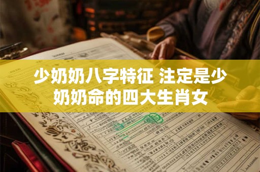 少奶奶八字特征 注定是少奶奶命的四大生肖女