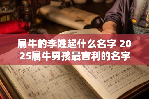 属牛的李姓起什么名字 2025属牛男孩最吉利的名字